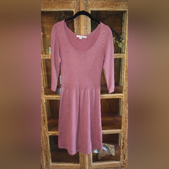 Boden Sweater Midi Dress pink size 6 R - Picture 1 of 7